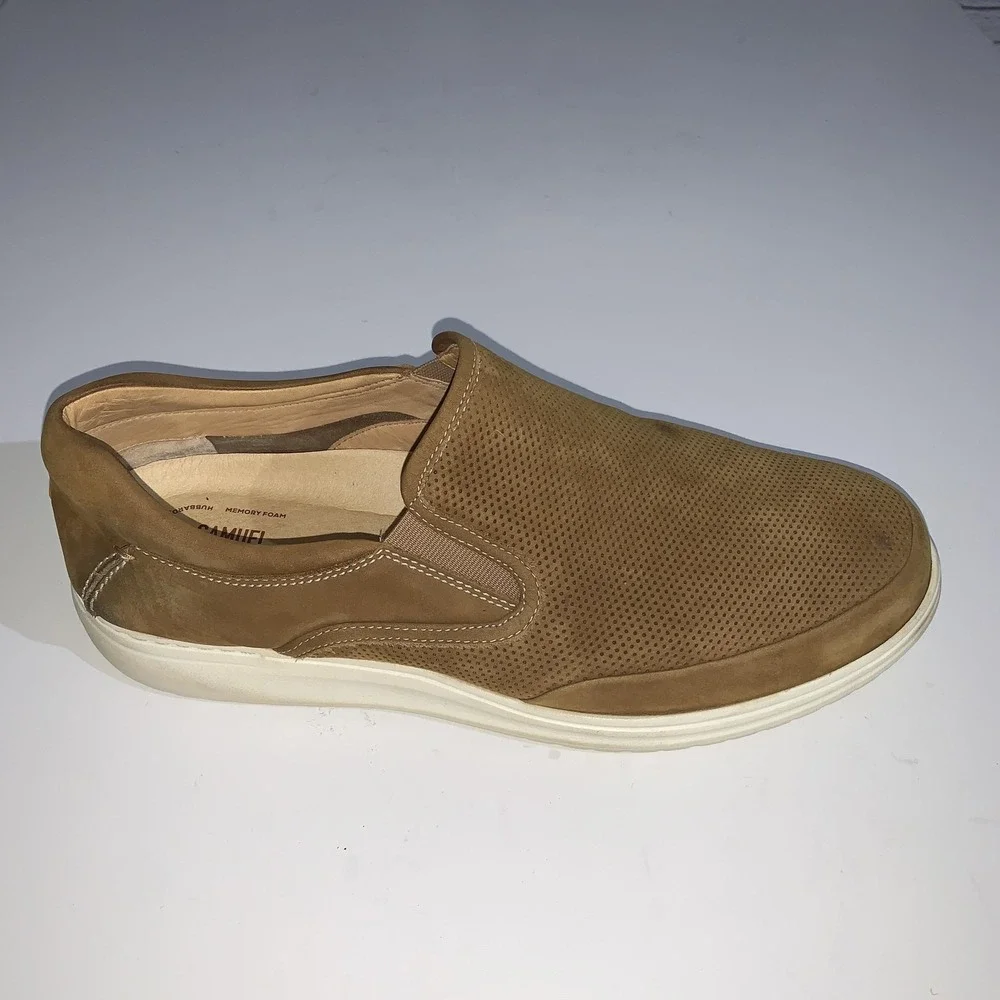 Samuel Hubbard Shoes Mens Size 14 XW Brown Leather Slip On Perforated M2115-015